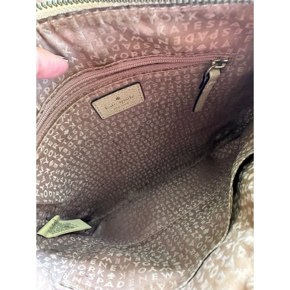 Kate Spade Vintage 100% Cow Leather Color Block Ava Adjustable Zipper Crossbody